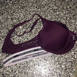 TOMMY HILFIGER  ||  red velvet bra ✨